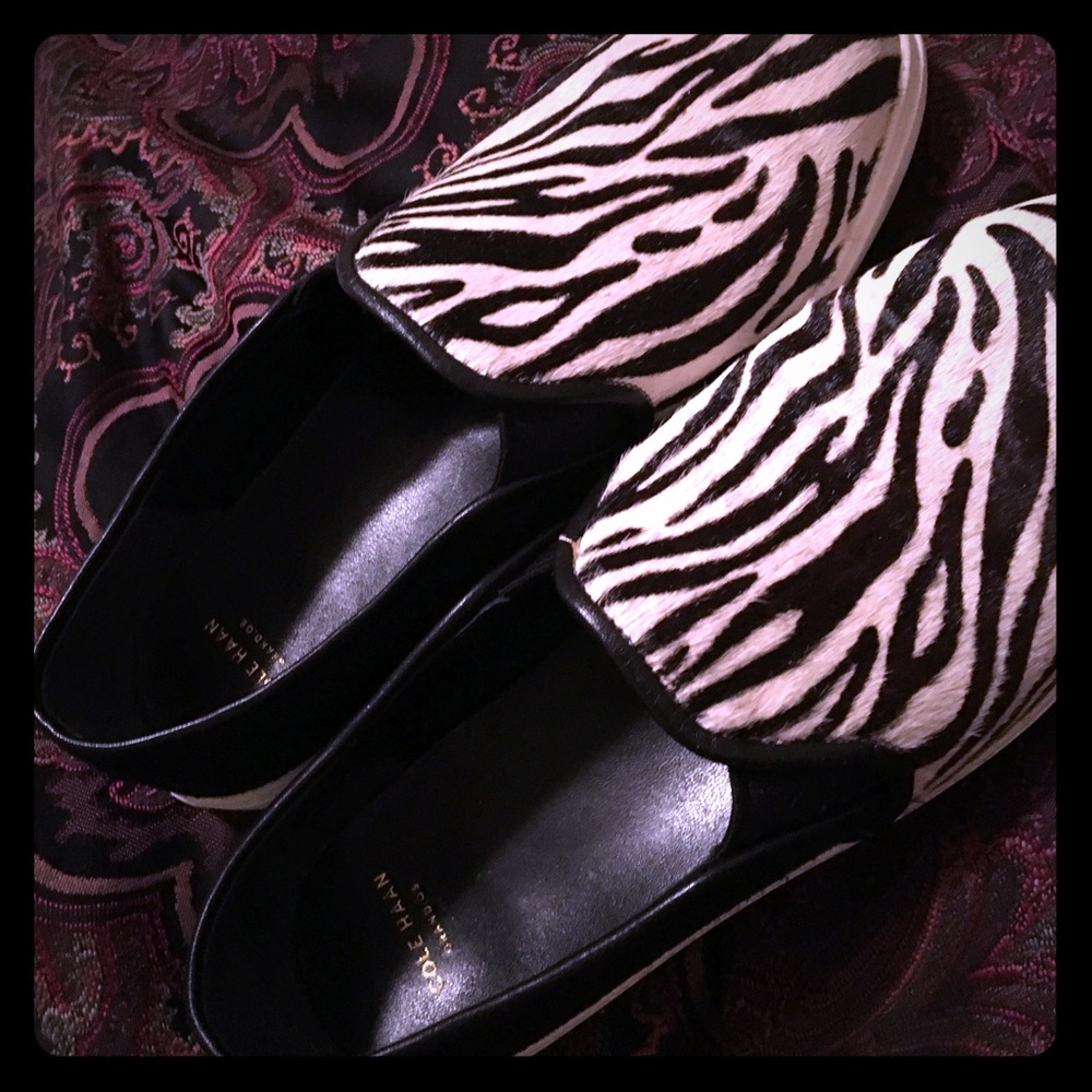 Cole Haans zebra print shoes